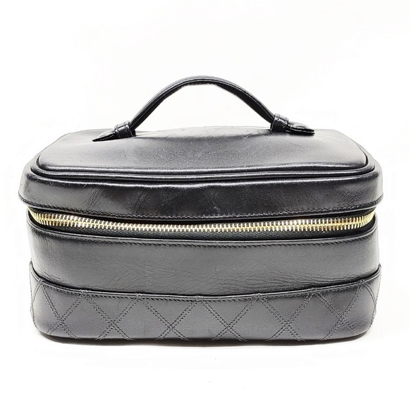 CHANEL Handbags - Chanel Vanity Bag Black Leather 
Can be used in different ways
